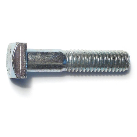 Midwest Fastener Square Head Bolt, Steel, Grade 2, Zinc Plated, 3/8"-16 Thread Size, 1-3/4" Lg, 10 PK 71724